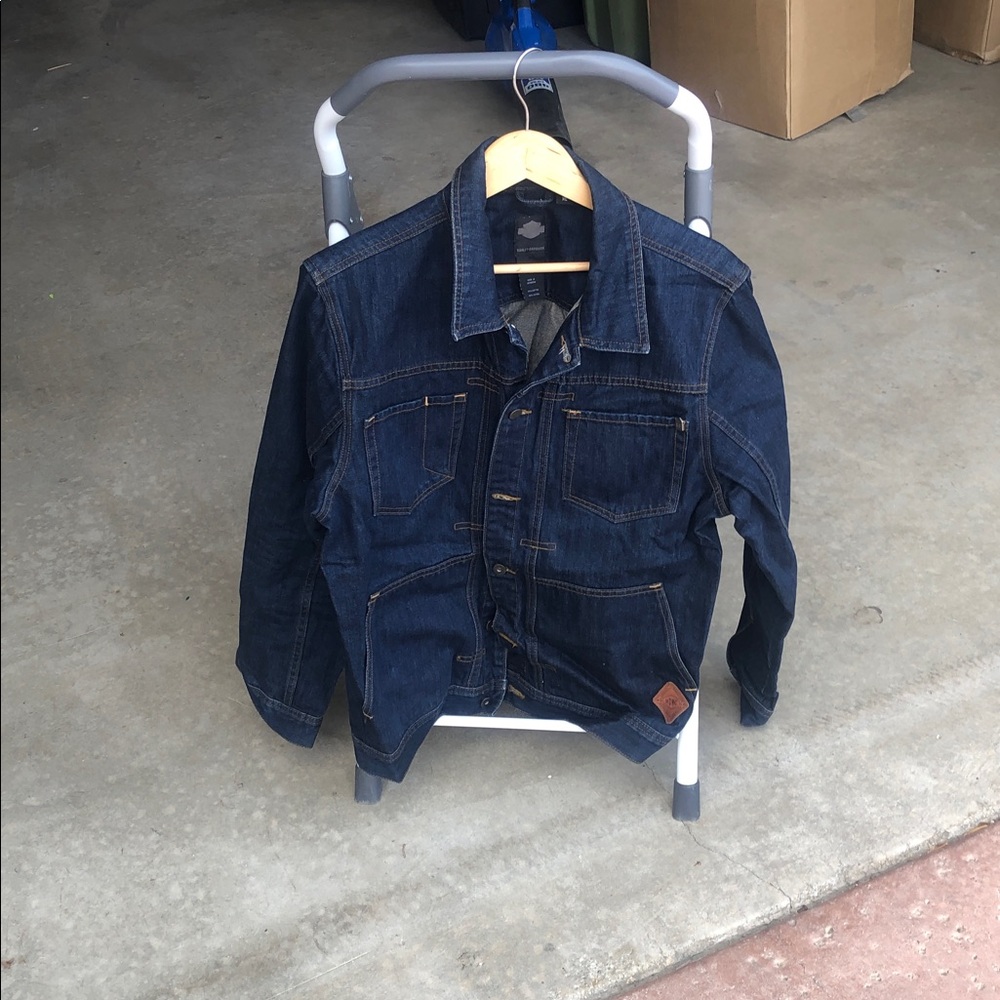 Harley Davidson size XL denim jacket used conditions
